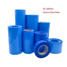 PVC Heat Shrink Tube Blue Battery Wrap Sleeve 30~500 Multiple Sizes Select