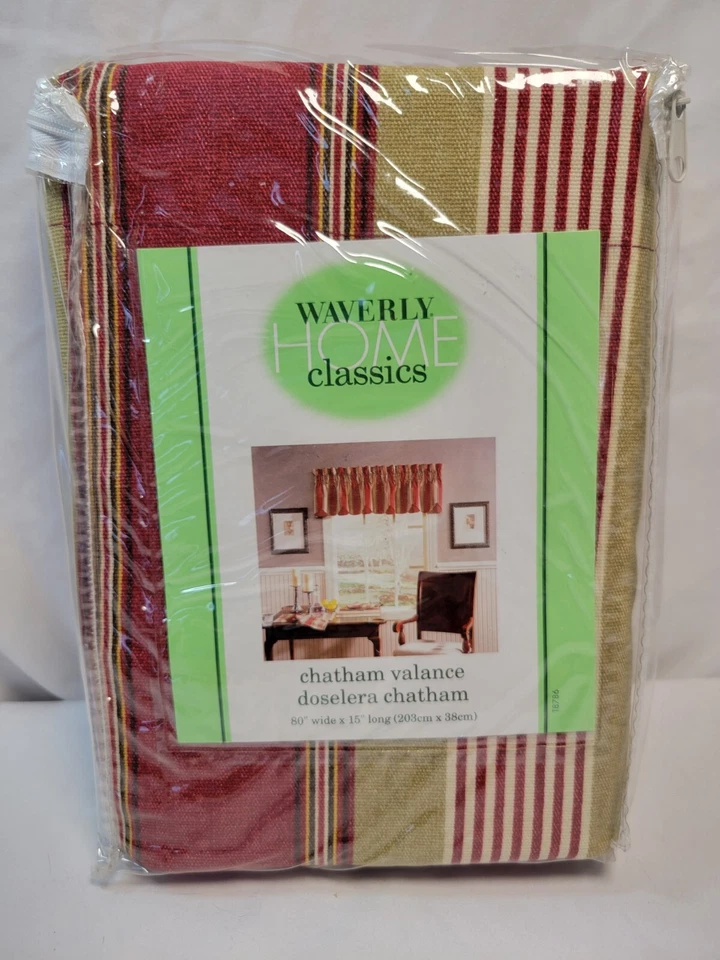 Waverly 10425 Home Classics 15-in Crimson Cotton Rod Pocket Valance