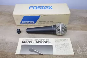 Rare Vintage Fostex M505 Unidirectional Moving Coil Microphone + Box - Picture 1 of 17