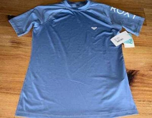 NEW WITH TAGS LADIES ROXY INFINITY BLUE SHORT SLEEVE SUN SHIRT - Foto 1 di 6