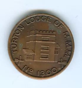 MASONIC LODGE 1300 TURTONLODGE OF M.M.M. MASONIC PENNY - Imagen 1 de 2