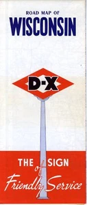 1951 D-X Road Map: Wisconsin NOS - Bild 1 von 1