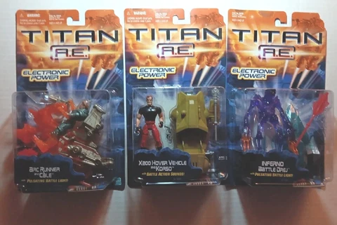 Lot of 3 TITAN A.E figures Electronic figures Cale Korso Drej Cover