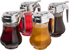 4 distributeurs de sirop 6,75 oz (200 ml) | Bouteille en verre sans goutte à goutte pour sirop d'érable H