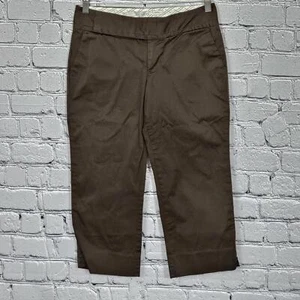 Old Navy Brown Capri Pants Size 1 | Casual Stretch Cropped Trousers - Picture 1 of 5