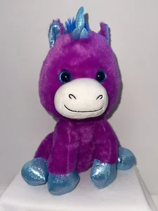 Peluche peluche KellyToy 2021 Pegasus unicorno viola blu - Foto 1 di 6