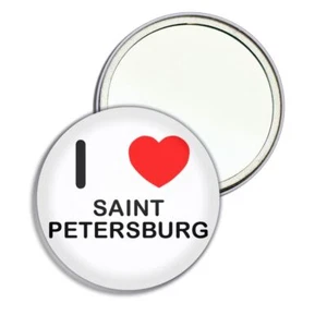 Saint Petersburg I Love Heart Round Mirror Pocket Compact (55mm or 77mm) - Picture 1 of 6
