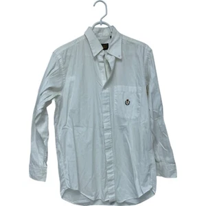 Chaps Ralph Lauren Dress Shirt Mens 32 White Cream Western Button Down Vintage - Picture 1 of 9
