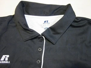 RUSSELL ATHLETIC TEAM ISSUE BLACK PERFORMANCE POLO SHIRT WOMEN'S XL NWT #332 - Picture 1 of 9