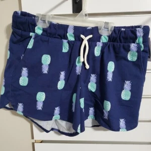 Girls pajama Shorts Size XL 14 16 Blue Pineapples - Picture 1 of 4