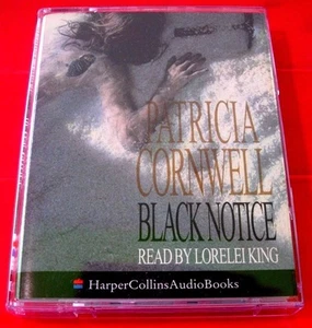 Patricia Cornwell Black Notice Kay Scarpetta 2-Tape Audio Book NEW Lorelei King - Picture 1 of 3
