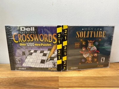 (New/Sealed) Hoyle Solitaire & Dell Magazines Crosswords Bundle (PC/MAC CD) - Image 1 of 4