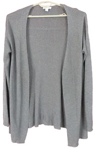 SC001347- COLDWATER CREEK Women's Rayon Cardigan Sweater Open Shimmer Gray XL 16 - Picture 1 of 8