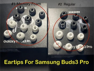 NEW Eartips For Samsung Galaxy Buds3 Buds 3 Pro SM-R630 (Regular / Memory Foam ) - Image 1 of 2
