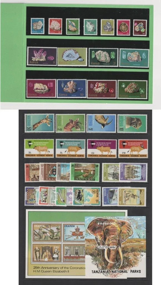 Kenya 1977 Minerals set in Folder MNH plus other oddments MNH. - Image 1 of 1