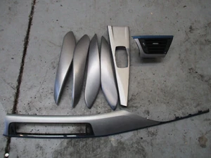 13-18 BMW F30 4dr Interior Door Card Dash Panel Metal Trim Alum. Hexagon Set - Picture 1 of 13