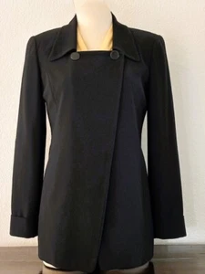 Linda Allard Ellen Tracy tiefschwarze Jacke Gr. 2 und Rock Gr. 4 - Bild 1 von 15