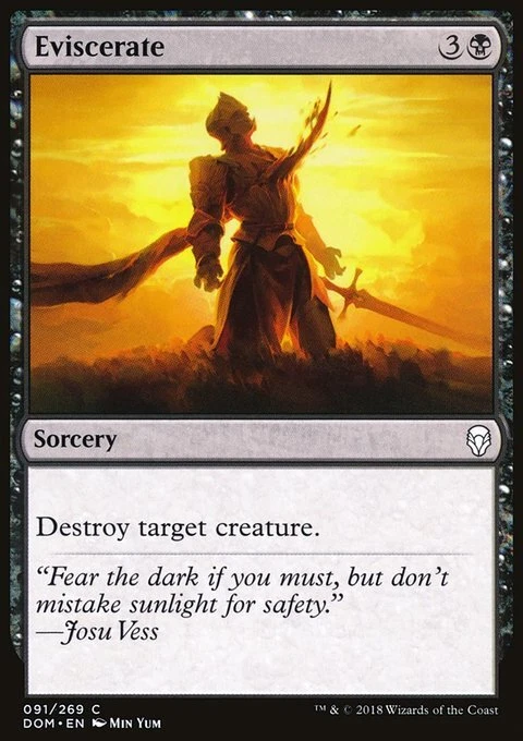 MTG Magic the Gathering Eviscerate (91/296) Dominaria LP - Image 1 of 1