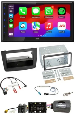 JVC Bluetooth 2DIN Lenkrad DAB USB Autoradio für Alfa Mito 14-18 schwarz - Bild 1 von 4
