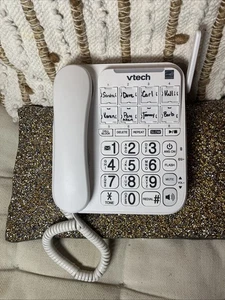 Telefono cordato VTECH con portatile cordless CHIAVI GRANDI risposta BIANCO SN5147 - Foto 1 di 9