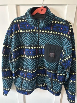 Polar polar estampado Quiksilver OG retro cremallera completa para hombre talla grande senderismo Foto 1 de 4