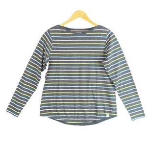 Fat Face Women’s Long Sleeve Sz 6 Med Crew Neck Organic Cotton Shirt Striped - Picture 1 of 9