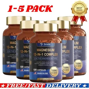 Magnesium12 in 1 Komplex - Magnesiumglycinat, Citrat, Malat. L-Threonat NEU ╱ - Bild 1 von 19