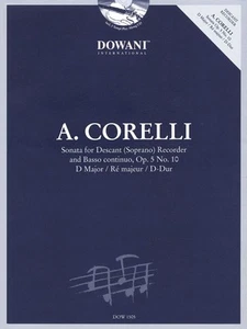 A Corelli Sonata for Descant Soprano Recorder & Basso Sheet Music Book CD - Picture 1 of 1