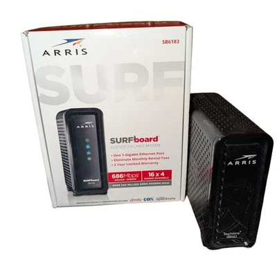ARRIS SURFboard SB6183  DOCSIS 3.0 Cable Modem,  686 Mbps Max No Ethernet Cable - Image 1 of 4
