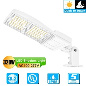 LED Shoebox Light 320W with Photocell Security Street Light for Yard Parking Lot - Picture 1 of 16