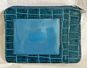 Portefeuille zippé RFID ID en relief bleu sarcelle Identity Stronghold - Photo 1/5