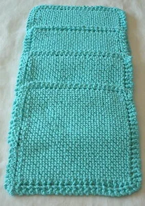 4 PAÑOS DE COCINA TEJIDOS HECHOS A MANO 100% ALGODÓN 8" por 8" decoración cocina  - Imagen 1 de 1