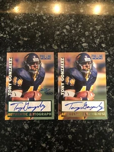 1997 Pro Line Emerald Autograph (207 of 400) Tony Gonzalez & Pro Line Autograph - Picture 1 of 12