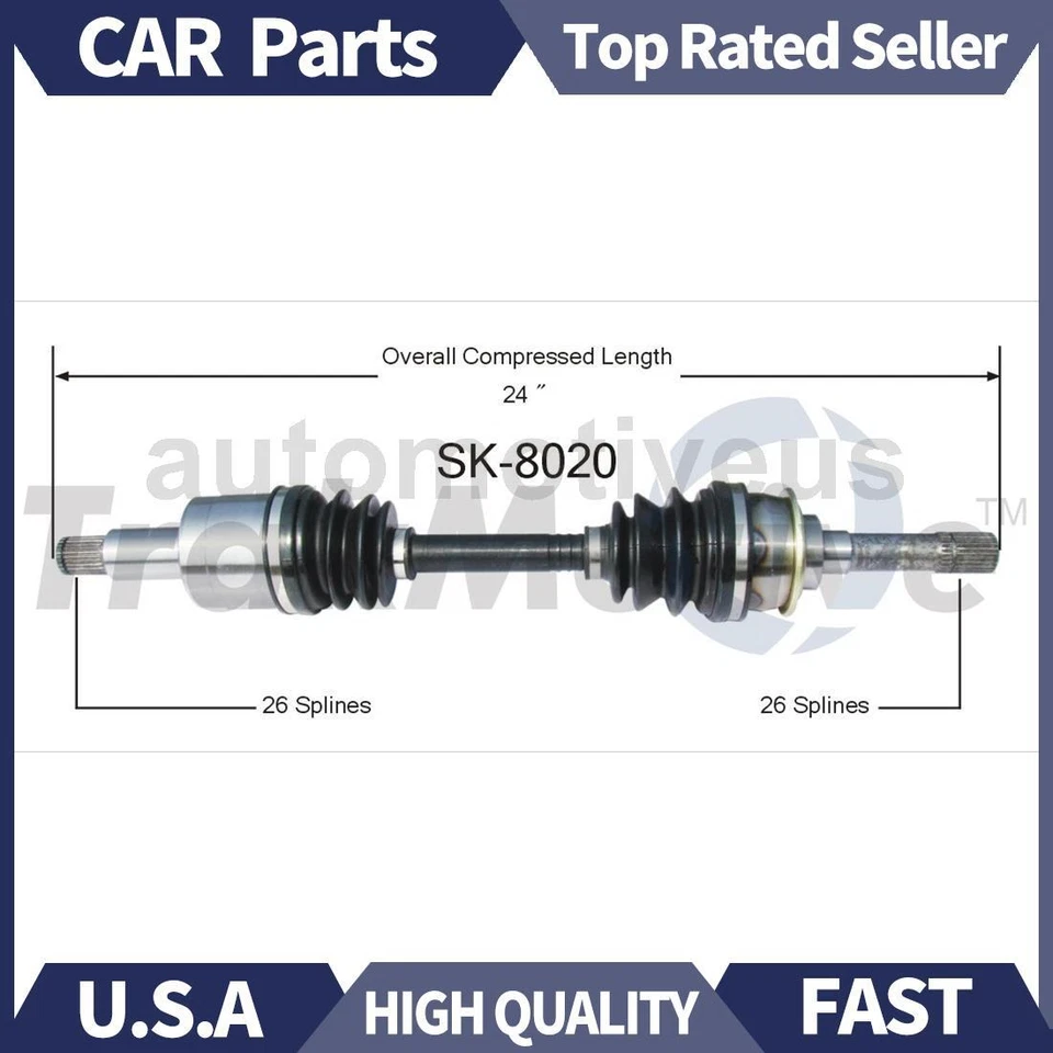 Eje delantero derecho CV 1x TrakMotive para Chevrolet Tracker 1999 2000 Foto 1 de 1