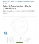 2010-2015 Mazda CX-9 Steering Wheel. Black. Driver Inflator EH44-57-K00