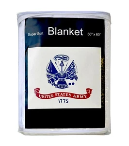U.S. Army Flag Fleece Blanket NEW 50"x60" United States Armed Forces Throw Cover - Picture 1 of 2
