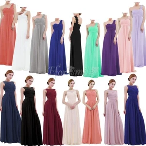 Women‘ Chiffon Lace Long Dress Evening Formal Party Bridesmaid Ball Gown Prom - Picture 1 of 43
