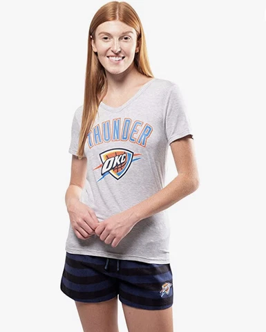 NEW LADIES Ultra Game NBA OKLAHOMA CITY THUNDER OKC PAJAMAS LOUNGE SET MEDIUM Cover