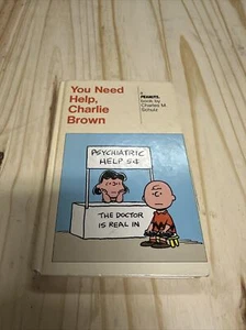 1966 YOU NEED HELP CHARLIE BROWN Charles M Schulz Peanuts Vintage Hardcover - Imagen 1 de 2
