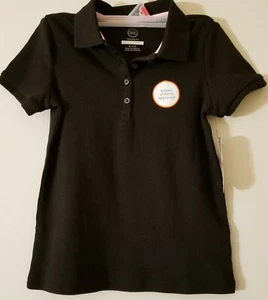 Girl's Black Collar Shirt Uniform - Picture 1 of 5