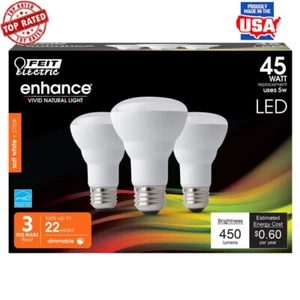 Dimmable R20 LED Light Bulbs 5W 3 Pack 2700K Soft White Energy Efficient New - Picture 1 of 8
