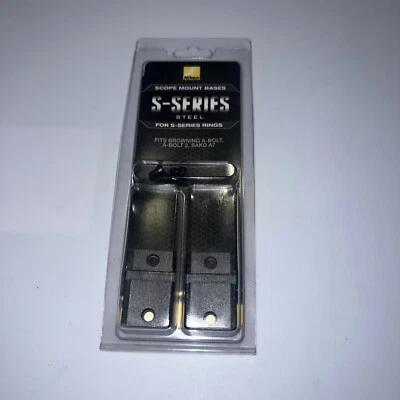 Base de montaje de mira telescópica de acero Nikon serie S negra mate 16163 se adapta a perno A Browning  Foto 1 de 4