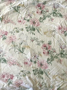 Ralph Lauren Therese Shabby Floral KING Duvet Cover Roses Peonies Iris Sateen - Picture 1 of 8