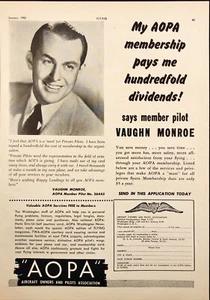 1950 AOPA Aircraft Owners and Pilots Assoc. Vintage Print Ad - Picture 1 of 6