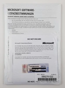 Windows 2008 Server Enterprise R2 HP ROK z procesorem 10 CAL 1-8 niemiecki angielski - Zdjęcie 1 z 3