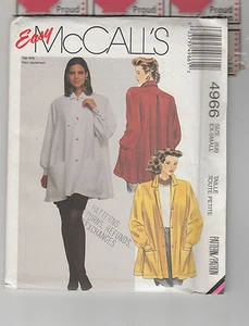 McCALLS 4966 pattern blouse jacket tent full Sz 6 8 uncut folded unused - Picture 1 of 1
