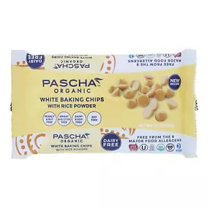 Pascha Organic Rice Milk Chocolate Baking Chips - White Chocolate - Case of 8... - Picture 1 of 1