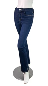 Frame Denim Le Mini Boot Claremore Schlitz dunkelindigo Jeans 265 $ Größe 27 - Bild 1 von 12