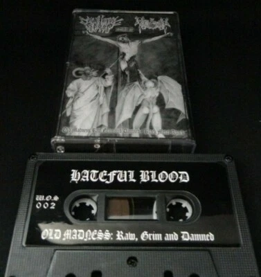 TZELMOTH / HATEFUL BLOOD - Old Madness: Grim and Damned. Split Tape Foto 1 de 4