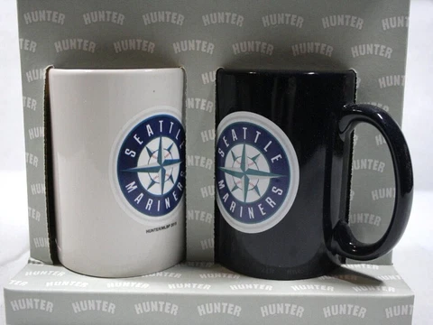 MLB Seattles Mariners 20 Ounce Ceramic Coffee Mug Set Officially Licensed Cover